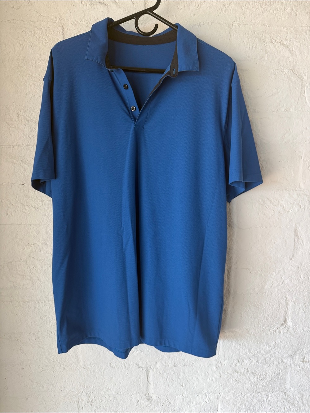 Men’s Lululemon Athletica Blue Polo Shirt - Classic Short Sleeve- Large